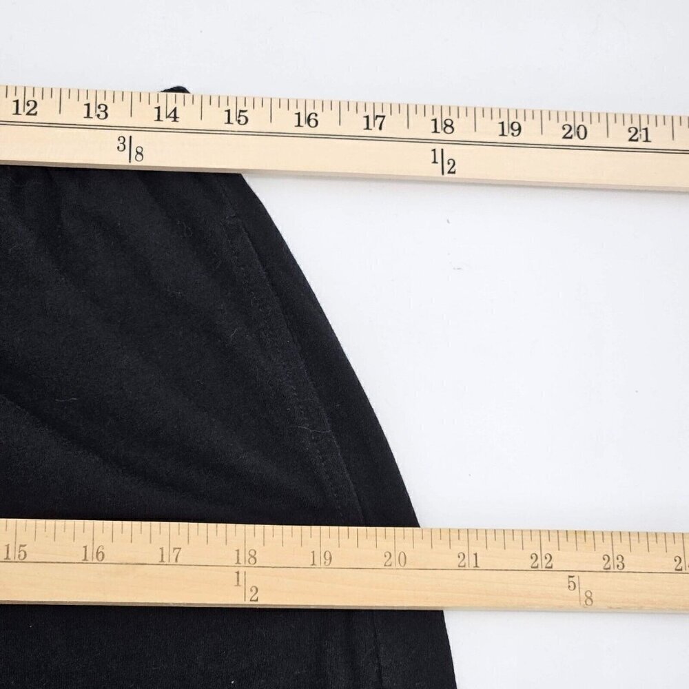 Habitat Deep Hem Flood Pants Black Women’s Size M Wide Leg Crop Minimalist - Picture 8 of 11